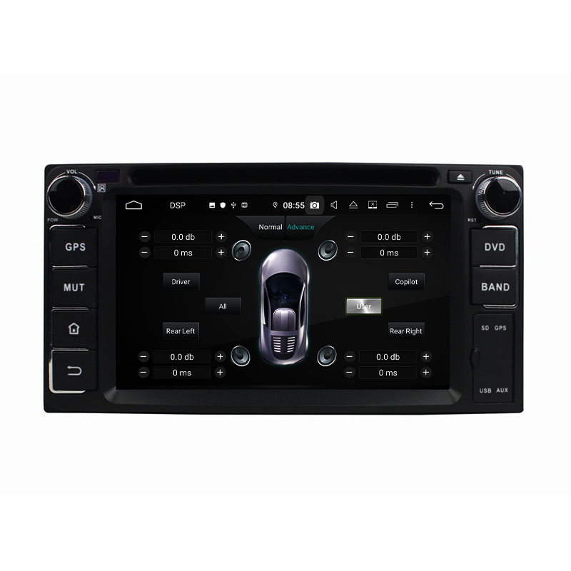 KD-6229 car vedio with DSP multimedia system stereo powered subwoofer car audio for toyota