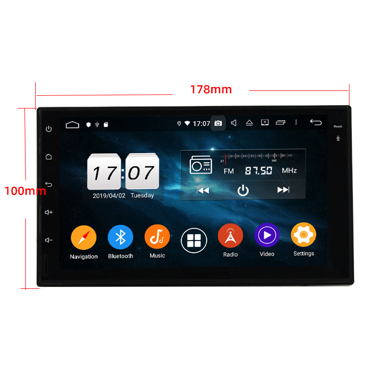 KD-7800 chinese universal radio player with GPS DSP car navigation